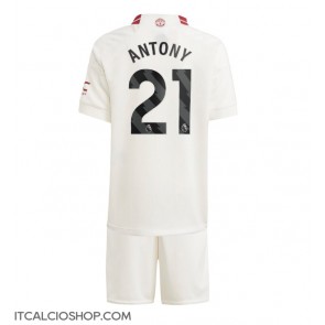 Manchester United Antony #21 Terza Maglia Bambino 2023-24 Manica Corta (+ Pantaloni corti)